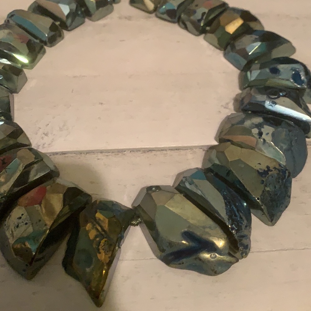 Gemstone Agate Statement Necklace - image 2